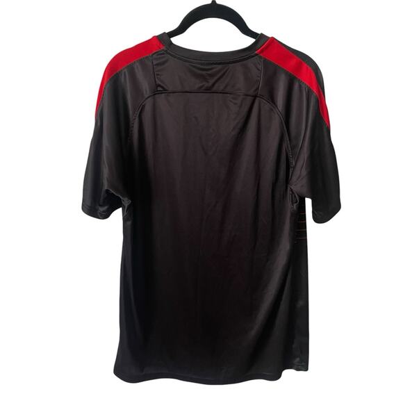 Mitre Mens Medium Athletic T-Shirt Short Sleeve Tee Top Black Red ProFlow Active - Picture 6 of 7
